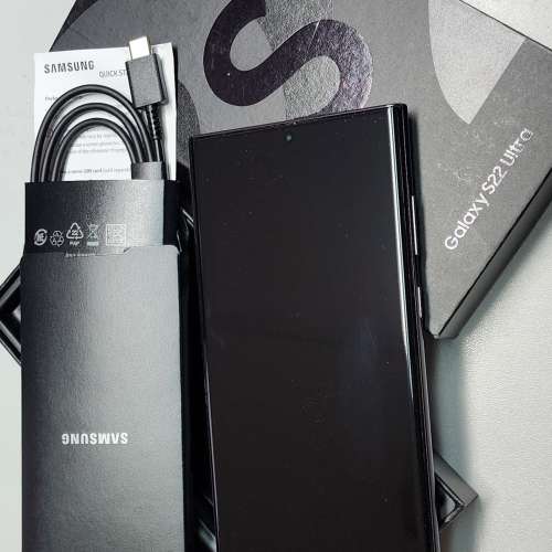 9成新 冇花 Samsung s22 ultra 512 黑色行貨