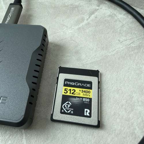 Prograde Digital CFexpress Type B 4.0 Memory Card Gold 記憶卡512GB + USB 4.0 ...