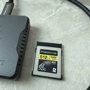 Prograde Digital CFexpress Type B 4.0 Memory Card Gold 記憶卡512GB + USB 4.0 ...