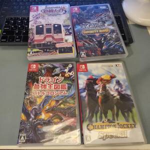 Switch 日版 Games 賽馬／最強王圖鑑／鐵道日本／Zoids機械獸