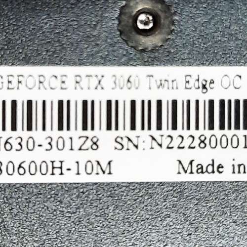 ZOTAC GeForce RTX 3060 雙風扇顯示卡