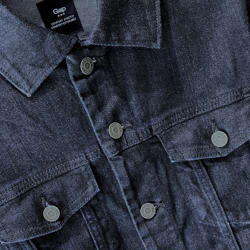 GAP Jeans 女装XS碼 深藍色 Dark Navy Blue  Classic 4袋修腰牛仔褸 Denim Jacket ...
