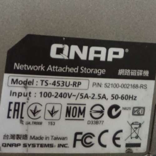 QNAP TS-453U-RP NAS 網路磁碟機