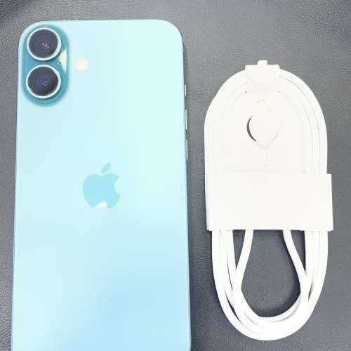 99%New iPhone 16 Plus 128GB 綠色 蘋果保養至2026-3-29 電池效能100% 香港行貨 自...
