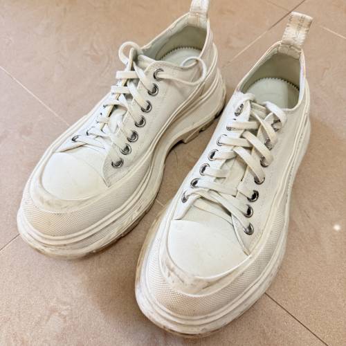 Alexander McQueen casual shoes 白帆布鞋