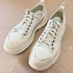 Alexander McQueen casual shoes 白帆布鞋