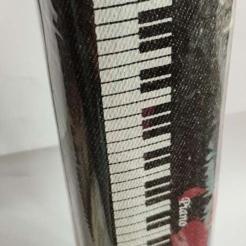 牛仔布筆袋(鋼琴圖案)