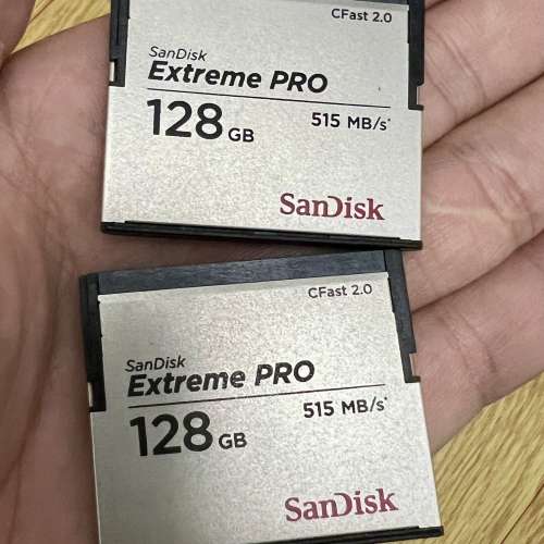 SanDisk Extreme PRO CFast 2.0 128GB 2張