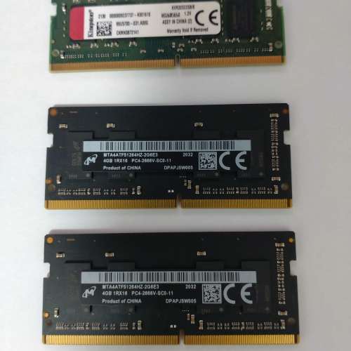 100%正常Imac 2020 4G*2 原裝ram +kingston 3200 8G*1 不散賣