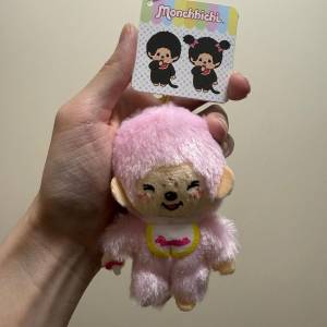 全新 Monchhichi 蒙奇奇 粉紅色 公仔 掛飾