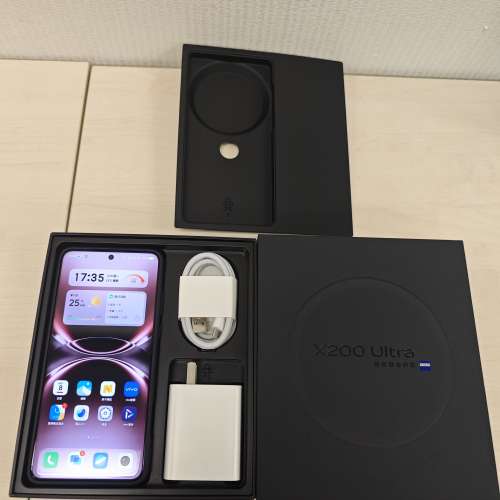 全套放售 99%新 - 100% 正常 Vivo X200 Ultra 16 + 512 黑色 - 國行保至 2026年12月6...