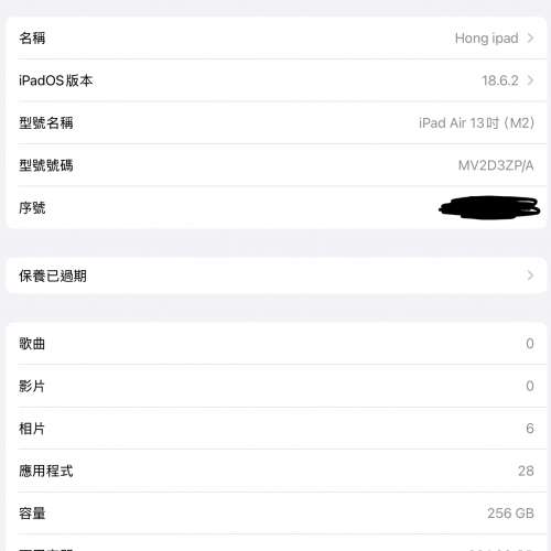 iPad Air m2 13吋 256gb