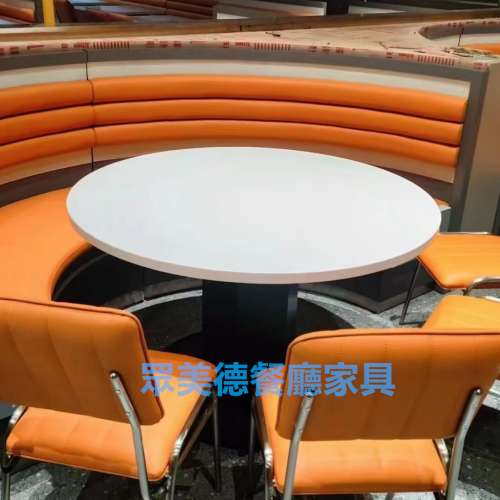 眾美德餐飲家具定制，料理店餐桌椅卡位梳化，防火證書傢私訂造