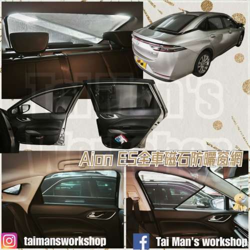 AION ES 全車防曬磁石窗網