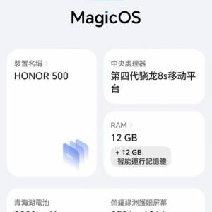 HONOR 500 普通版 銀色 國行