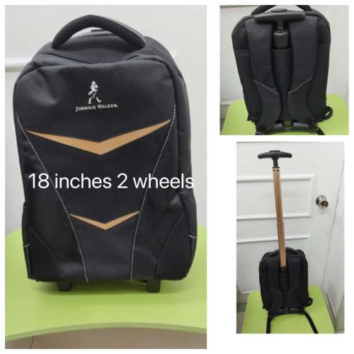 全新Johnnie Walker 拉桿兩輪旅行背包書包背囊New travel luggage backpack trolle...