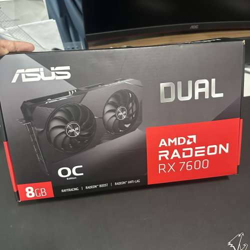 Asus dual Rx7600 8gb 港行齊盒單 傳統性能勁過4060