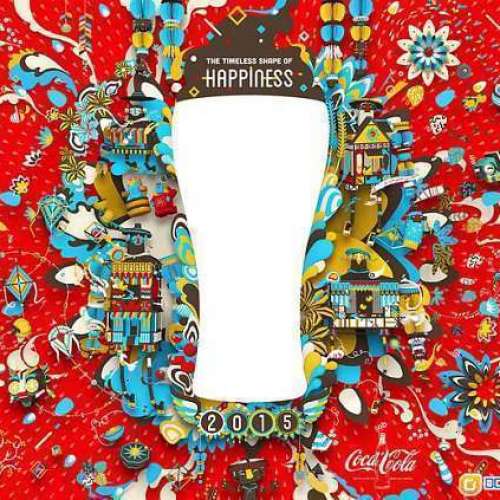全新 McDonald 2015 THE TIMELESS SHAPE OF HAPPINESS Coca Cola 可口可樂 可樂杯