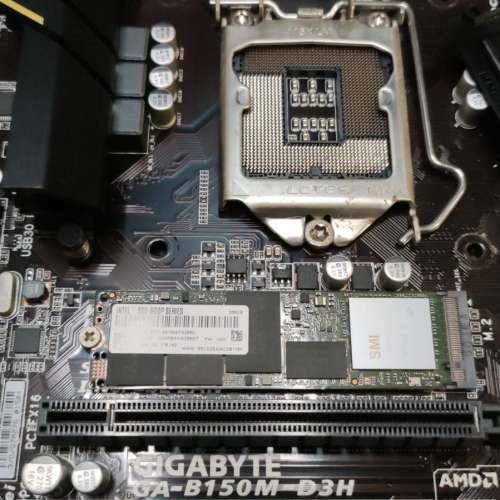 技嘉 B150M-D3H MATX 主版 (正版Window10Pro) Socket 1151 支援6、7代CPU 4Ram槽