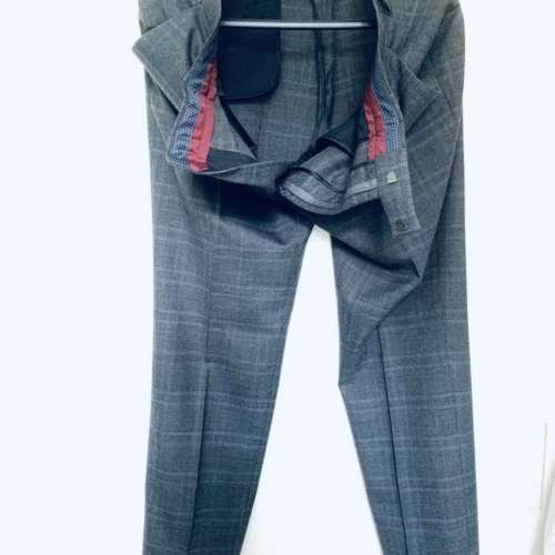 M&S 灰色男西裝上衣連長褲一套