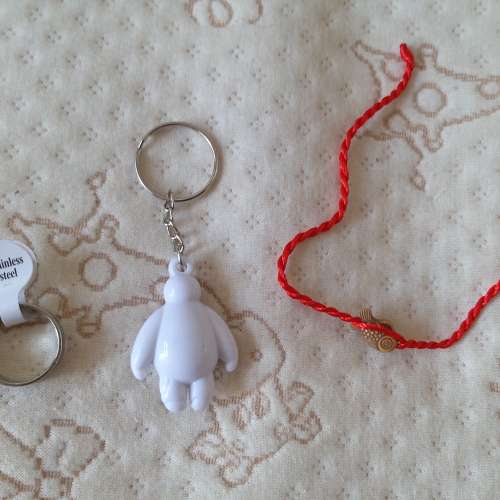 全新鎖匙扣+手繩+戒指三件套 鑰匙 鑰匙扣 鎖匙鏈 裝飾扣 掛件扣 手鏈 手繩 戒指 飾物