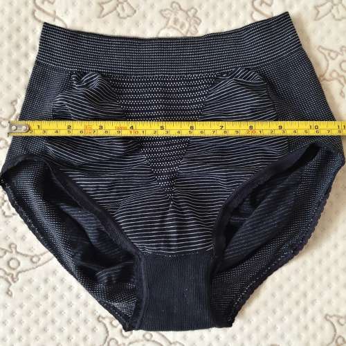 全新黑色間條中腰內褲 內褲 透氣內褲 提臀三角褲 生理內褲 生理褲 底褲