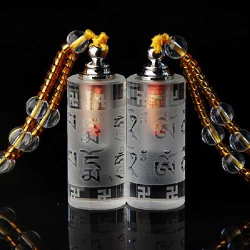 全新白水晶柱體吊墜 掛飾圓柱項鍊 飾物掛件 汽車掛件 車掛 裝飾掛 掛飾 擺設車飾掛...