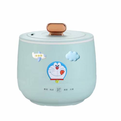 多啦A夢迷你電煮鍋電飯煲，小型家用多功能，1 - 2人用嘅智能細電飯煲電炒鑊。