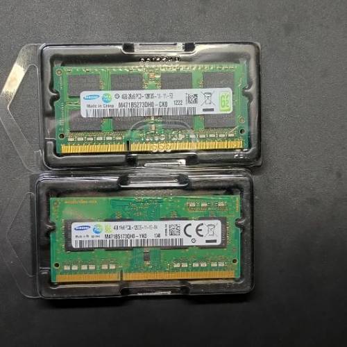 2張 Notebook用Samsung RAM DDR3 1600 4GB
