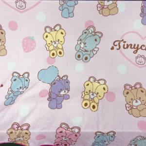 超罕 日本sanrio景品 Hello Kitty熊 tiny chum周邊 tiny chum被 tiny chum床單 全新...