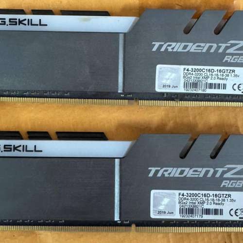 G.Skill Trident Z RGB DDR4 16GB Kit (2x8GB) (F4-3200C16D-16GTZR)