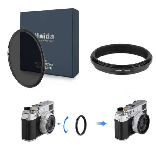 Haida 49mm Pro II MC ND 1.8 / ND64 Filter 6-Stop with LAR-X52B For X100VI