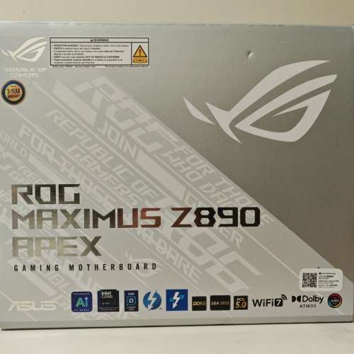 ASUS ROG MAXIMUS Z890 APEX DDR5 可配 intel ultra 9 285K CPU 使用