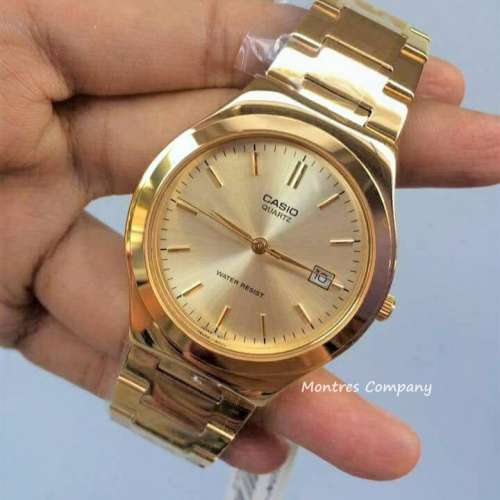 Montres Company 香港註冊公司(32年老店) 卡西歐 CASIO 金色不鏽鋼錶帶 MTP1170 MT...