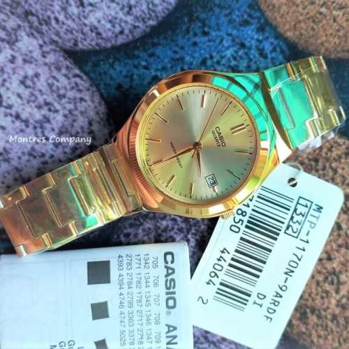 Montres Company 香港註冊公司(32年老店) 卡西歐 CASIO 金色不鏽鋼錶帶 MTP1170 MT...