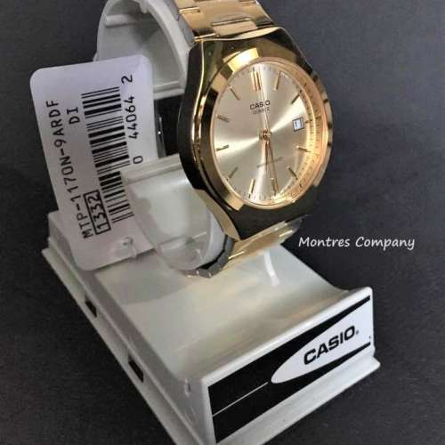 Montres Company 香港註冊公司(32年老店) 卡西歐 CASIO 金色不鏽鋼錶帶 MTP1170 MT...