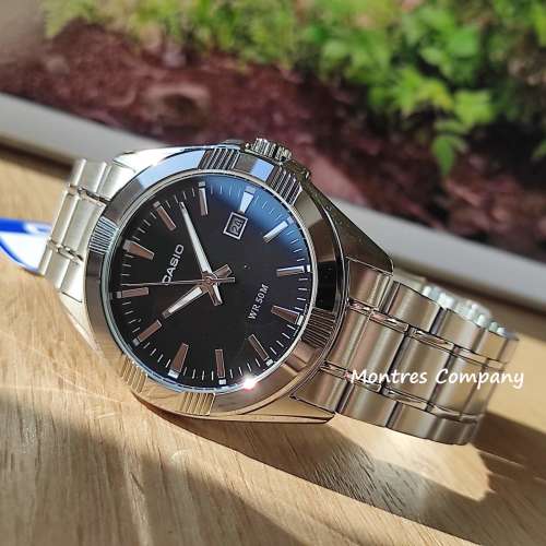 Montres Company 香港註冊公司(32年老店) 卡西歐 CASIO 不鏽鋼錶帶 黑銀色 MTP1308...