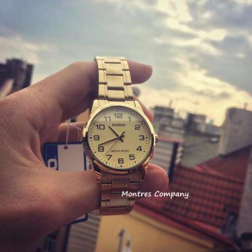 Montres Company 香港註冊公司(32年老店) 卡西歐 CASIO 不鏽鋼錶帶 金色 MTP MTPV0...