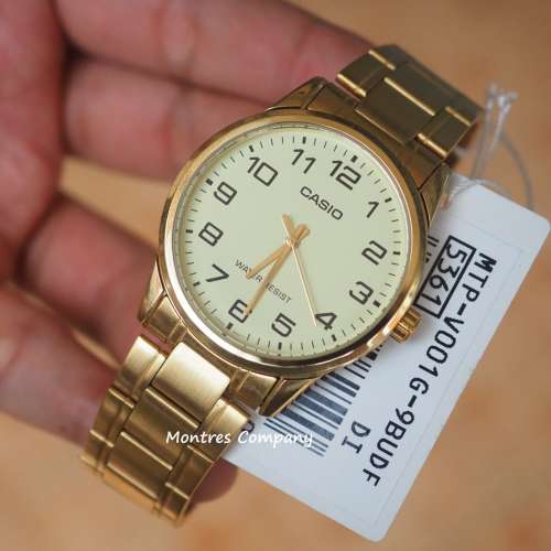 Montres Company 香港註冊公司(32年老店) 卡西歐 CASIO 不鏽鋼錶帶 金色 MTP MTPV0...