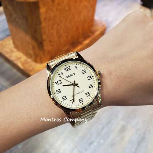 Montres Company 香港註冊公司(32年老店) 卡西歐 CASIO 不鏽鋼錶帶 金色 MTP MTPV0...