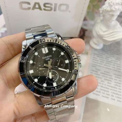 Montres Company 香港註冊公司 (32年老店) 卡西歐 CASIO 不鏽鋼錶帶 黑色 MTPVD300...