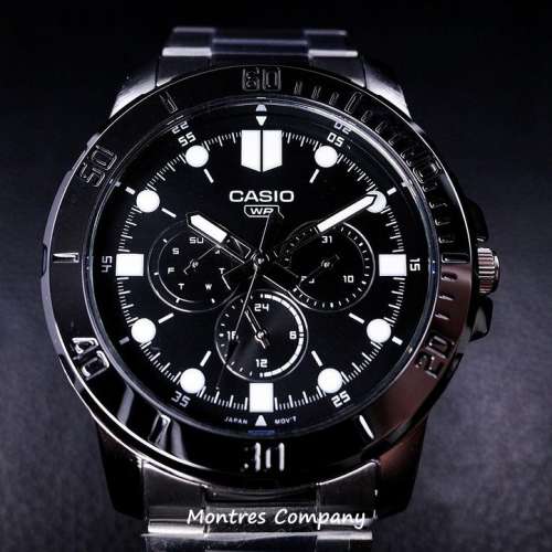 Montres Company 香港註冊公司 (32年老店) 卡西歐 CASIO 不鏽鋼錶帶 黑色 MTPVD300...