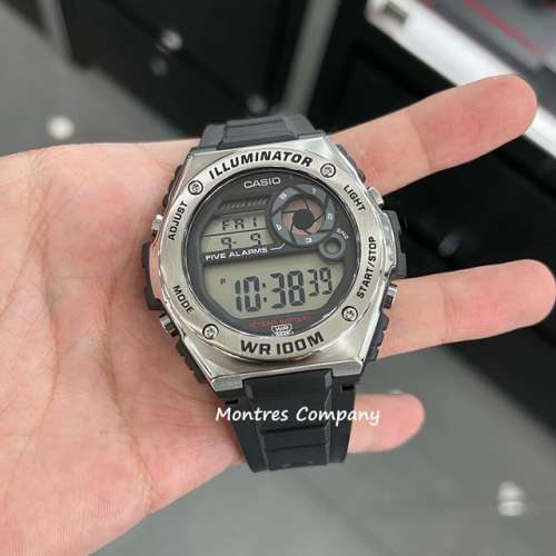 Montres Company 香港註冊公司 (32年老店) 卡西歐 CASIO 十年電池壽命 銀黑色 MWD1...