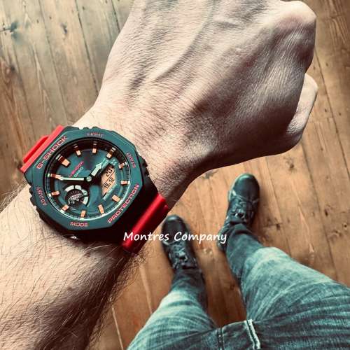 Montres Company 香港註冊公司 (32年老店) 卡西歐 CASIO G-SHOCK GA-B2100CD-1A4 紅...