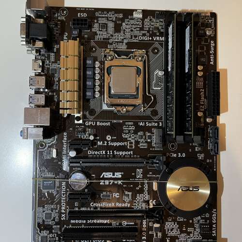 Intel i7 4790k, Asus Z97-K, Team ddr3 2*8GB 1600mhz ram