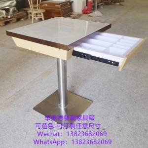 大理石餐檯傢俱訂造,餐館檯凳,茶餐廳飯臺table,專業傢俬訂製廠,櫃桶分隔抽屜餐檯訂...