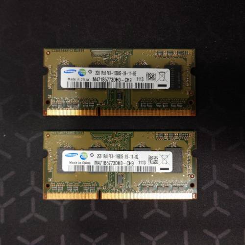 Notebook Ram DDR3 2GB x2 4GB 1333mhz