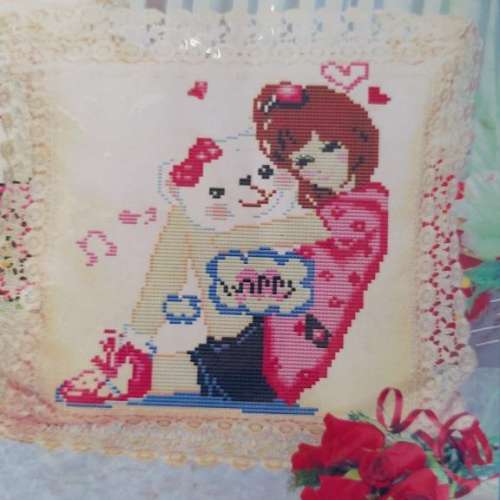 全新十字繡cushion套 沙發抱枕套 靠墊套 咕𠱸套 攬枕套 枕頭套 靠枕套 枕套 腰枕套 ...