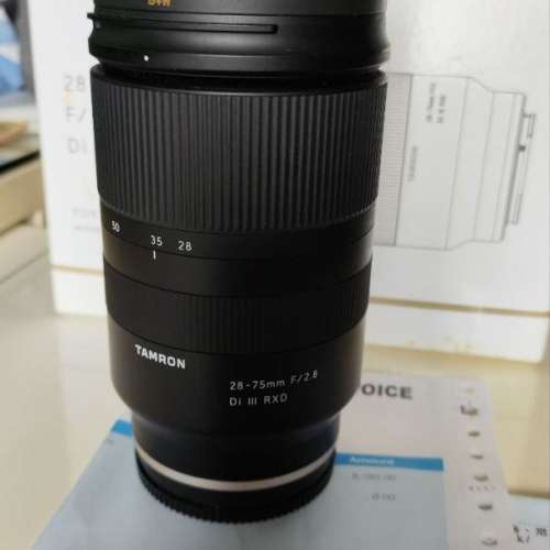 90% new: Tamron 28-75mm F2.8 Di III RXD (sony e-mount) with Box (騰龍相機鏡頭...