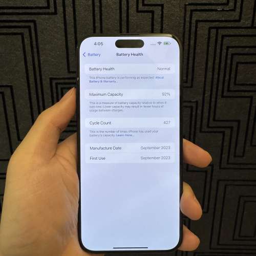 Apple蘋果 iPhone 15 Pro Max 512GB Black Titanium 行貨過保95%新